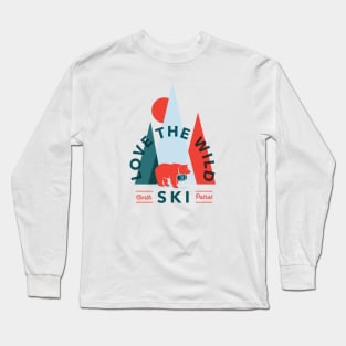 Love The Wild, North Ski Patrol: Colorful Geometric Nature Design Long Sleeve T-Shirt